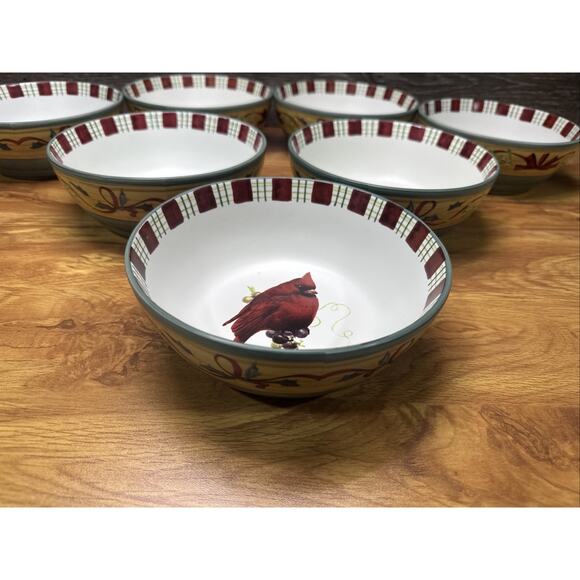 Lenox Winter Greetings Everyday 6-7/8” Cereal Soup Bowls~set Of 7 - Picture 6 of 11